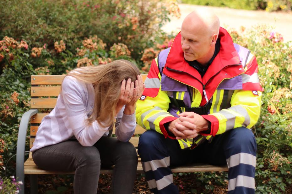 PSNV-Betreuer mit Patientin